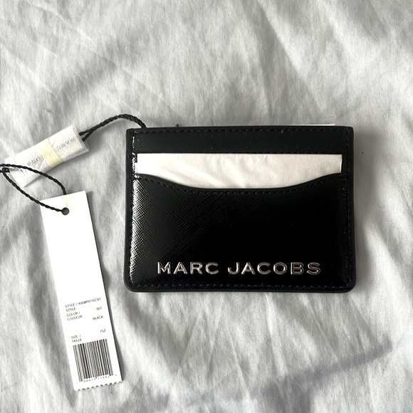NWT Black Leather Marc Jacobs Card Holder - Picture 1 of 5